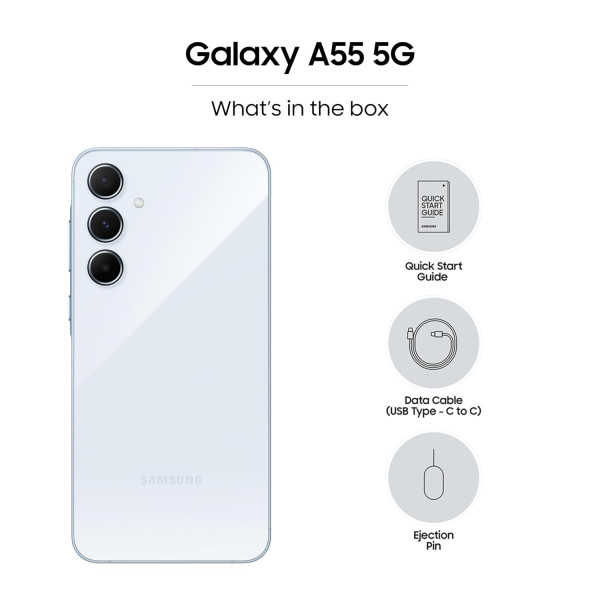 Buy Online Galaxy A55 5G 8GB/128GB (Awesome Iceblue) in